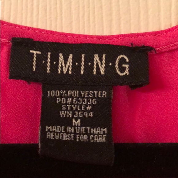 Hot Pink Sleeveless Blouse - Picture 2 of 3